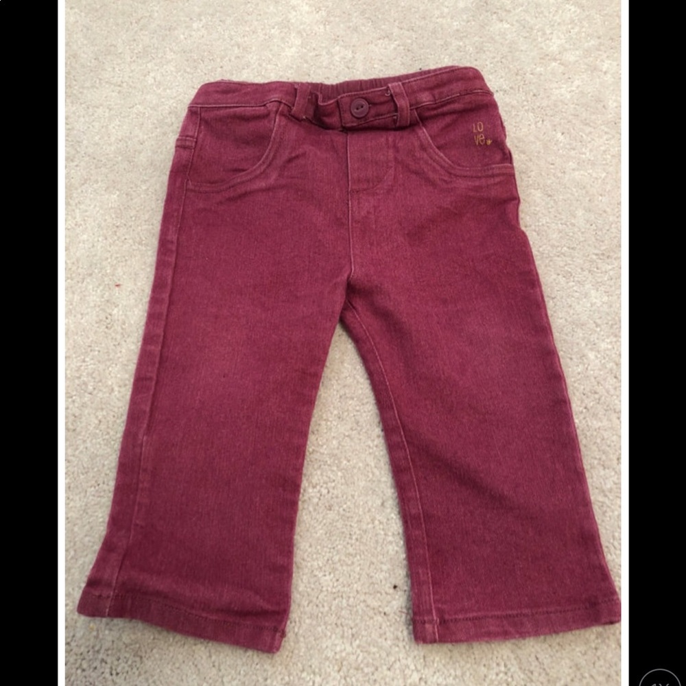 Robeez maroon jeans size 12mo